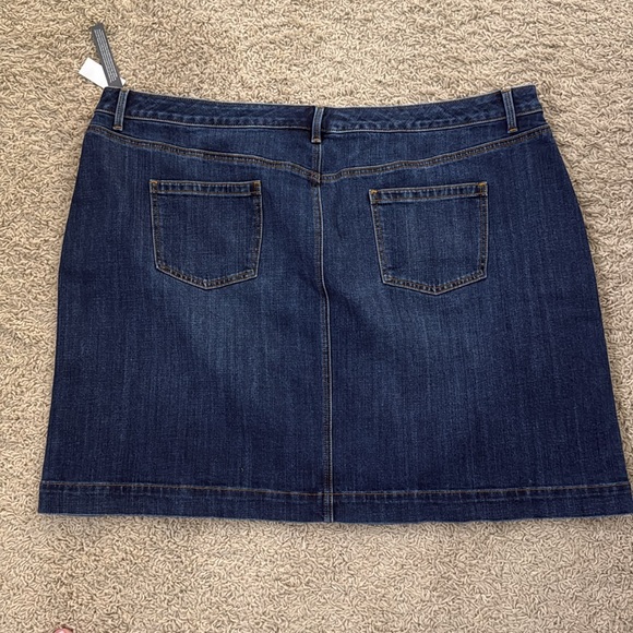 Talbots Plus Dark Blue Denim Mini Skirt 24w - Picture 5 of 5